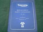 Triumph Thunderbird Tiger Trophy Bonneville 1960 parts list, Motoren, Handleidingen en Instructieboekjes, Triumph