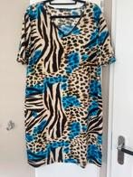 Norah travelstof luipaard print  jurk maat 44, Zwart, Maat 42/44 (L), Ophalen of Verzenden, Zo goed als nieuw
