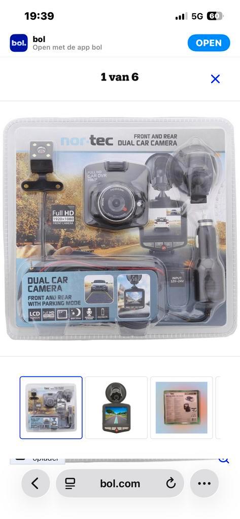 Dashcam met Adapter en Zuignap, Auto diversen, Dashcams, Gebruikt, Ophalen of Verzenden