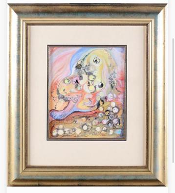 T.H. Ferkranus "Playtime" Aquarel Schilderij beschikbaar voor biedingen