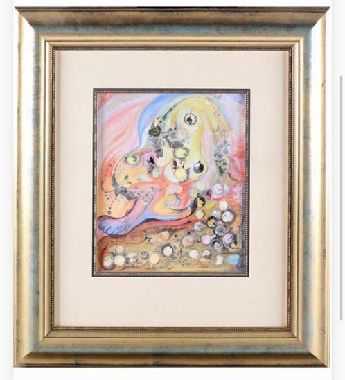 T.H. Ferkranus "Playtime" Aquarel Schilderij, Antiek en Kunst, Kunst | Schilderijen | Abstract, Ophalen