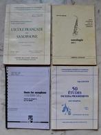 Saxofoon- 4 boeken met bladmuziek, Muziek en Instrumenten, Bladmuziek, Gebruikt, Overige genres, Ophalen of Verzenden, Saxofoon