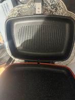 Dubbele Grillpan - Nieuwstaat!, Ophalen, Inductieplaat, Aluminium, Zo goed als nieuw