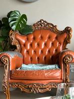 Antieke fauteuil met karakter/ barok stoel/ chesterfield, Huis en Inrichting, Ophalen, Gebruikt, Barok, Hout
