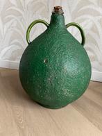 2 stuks Antieke Franse olijfoliekruiken 19e eeuw, Ophalen, Gebruikt, Glas, Minder dan 50 cm