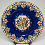 Emaux de Longwy sierbord Renaissance decor M.P. Chevallier., Ophalen of Verzenden