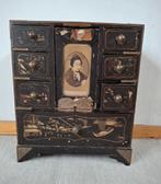 Antiek Chinees sieradenkastje, Huis en Inrichting, Kasten | Ladekasten, Minder dan 50 cm, Gebruikt, 5 laden of meer, Ophalen of Verzenden