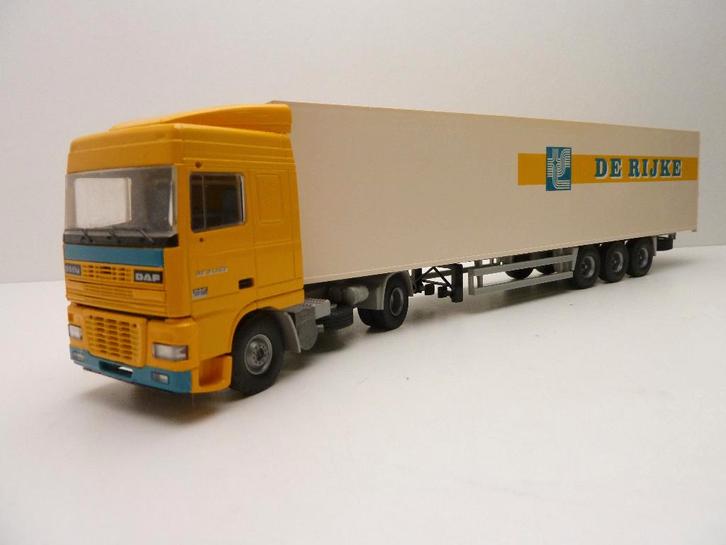 DAF 95  '' de Rijke Spijkenisse '' Tekno, Hobby en Vrije tijd, Modelauto's | 1:50, Gebruikt, Bus of Vrachtwagen, Tekno, Ophalen of Verzenden