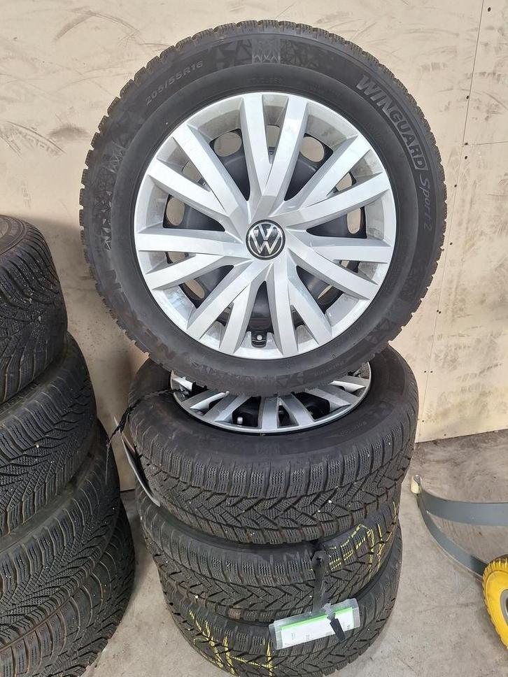 Volkswagen Golf Winterset 16 Inch Staal, Auto-onderdelen, Banden en Velgen, Banden en Velgen, Winterbanden, 16 inch, 205 mm, Personenwagen
