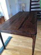 Mooie Kare design mango houten eettafel in de kleur walnoot., Ophalen, Gebruikt, 50 tot 100 cm, Vijf personen of meer