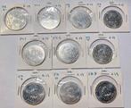 Zilveren Set van 10 Franse 10 Euro 2016 voetbal munten, Setje, Koningin Beatrix, Zilver, Euro's