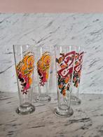 Design glas, lange glazen, Alfa bier 2002, carnaval, kermis, Glas of Glazen, Gebruikt, Ophalen of Verzenden, Glas