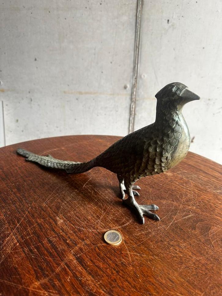 Grote bronzen fazant – 40 cm – klassiek interieur /jachthuis, Antiek en Kunst, Antiek | Koper en Brons, Ophalen of Verzenden