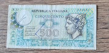 Italiaanse 500 Lire rond 1975 beschikbaar voor biedingen