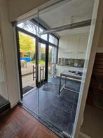 Dubbele taatsdeur glas rvs 1.56 x 2.10, Ophalen, Zo goed als nieuw