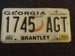 Kentekenplaat licenseplate Georgia Brantley USA, Verzenden, Gebruikt, Auto's