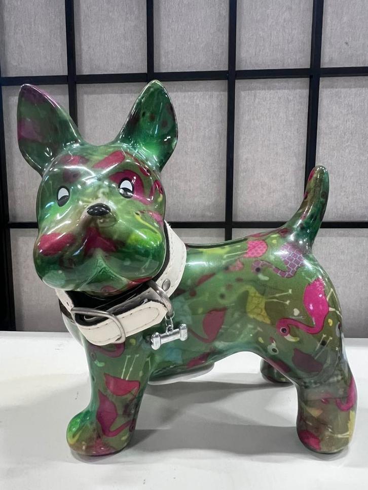 Pomme Pidou Design Hond Spaarpot – Flamingo Collectible, Verzamelen, Spaarpotten, Zo goed als nieuw, Dier, Steen, Aardewerk of Keramiek