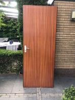 Opdekdeur met beslag, Doe-het-zelf en Verbouw, Deuren en Horren, Gebruikt, Minder dan 80 cm, Binnendeur, Ophalen of Verzenden