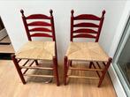 Twee leuke oude rieten stoeltjes, Huis en Inrichting, Stoelen, Ophalen, Riet of Rotan, Gebruikt, Twee
