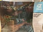 Flinq schaduwdoek met verlichting, Tuin en Terras, Ophalen of Verzenden, Zo goed als nieuw