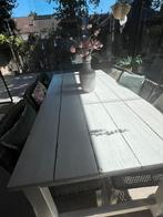 Massief eiken tafel met 6 stoelen, Ophalen of Verzenden, Zo goed als nieuw