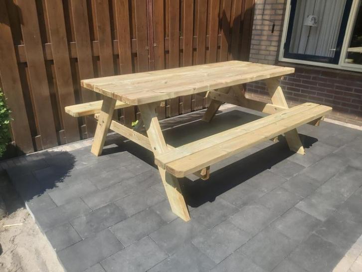 Nieuwe Stevige Picknicktafels, Tuin en Terras, Picknicktafels, Nieuw, Rechthoekig, Hout, Inklapbaar, Verzenden