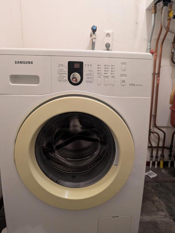 Samsung Wasmachine – 6kg – Tweedehands – Te koop, Witgoed en Apparatuur, Wasmachines, Zo goed als nieuw, 85 tot 90 cm, 1200 tot 1600 toeren