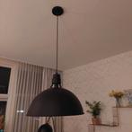 3 Mooie zwarte metalen lampen zgan 50cm diameter, Ophalen, Zo goed als nieuw, Minder dan 50 cm