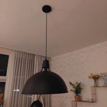 3 Mooie zwarte metalen lampen zgan 50cm diameter beschikbaar voor biedingen