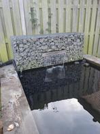 Waterornament korf met stenen en waterval, Tuin en Terras, Waterpartijen en Fonteinen, Ophalen, Gebruikt, Graniet, Waterval