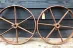 Zware gietijzeren wielen, Antiek en Kunst, Ophalen