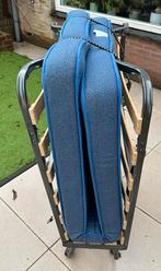 Opklapbed / logeerbed 1 persoons, Huis en Inrichting, Ophalen, Eenpersoons, Blauw, 190 cm of minder