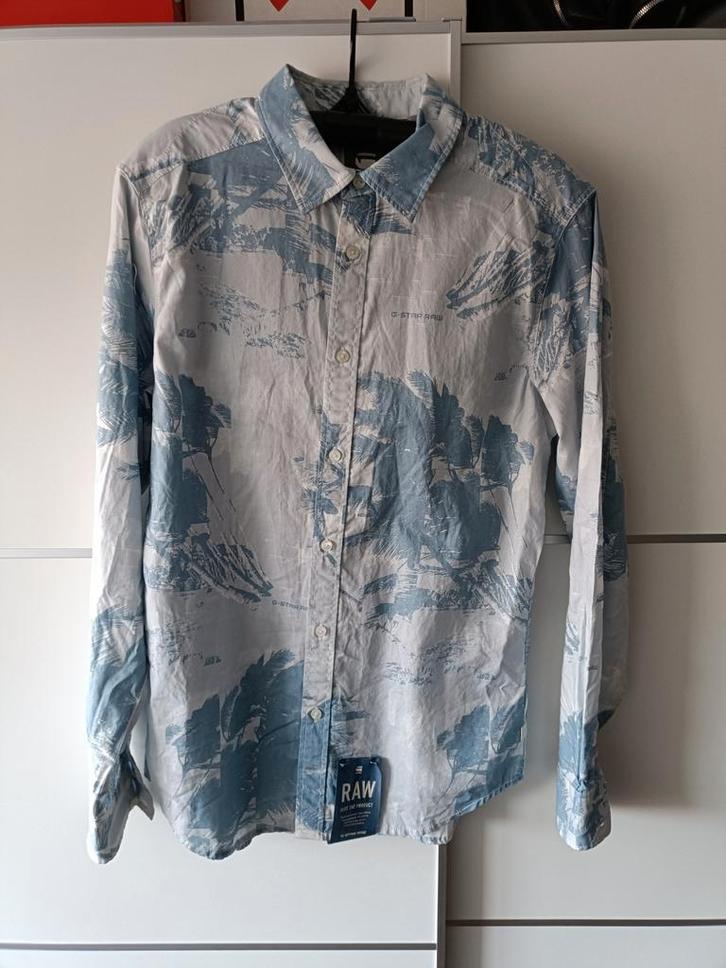 G-star Landoh Clean Shirt, Kleding | Heren, Overhemden, Nieuw, Halswijdte 39/40 (M), Zwart, Ophalen of Verzenden