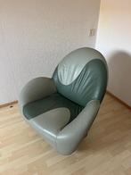 Leren Leolux retro draaistoel groen, Huis en Inrichting, Fauteuils, Ophalen, Gebruikt, Modern/ retro, 75 tot 100 cm