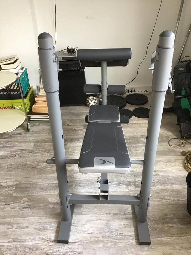Domyos fitnessbank bm 210 / Krachtstation voor Thuis, Sport en Fitness, Fitnessapparatuur, Gebruikt, Krachtstation, Armen, Metaal