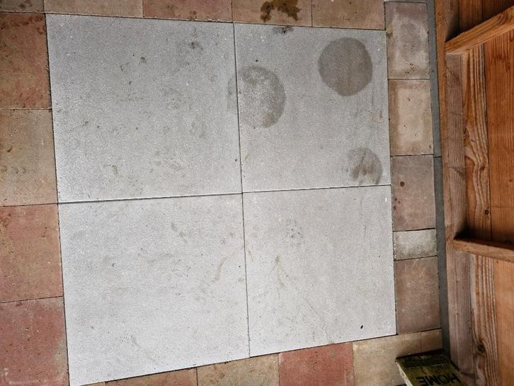 Tegels 60x60 licht grijs, Tuin en Terras, Overige Tuin en Terras, Zo goed als nieuw, Ophalen