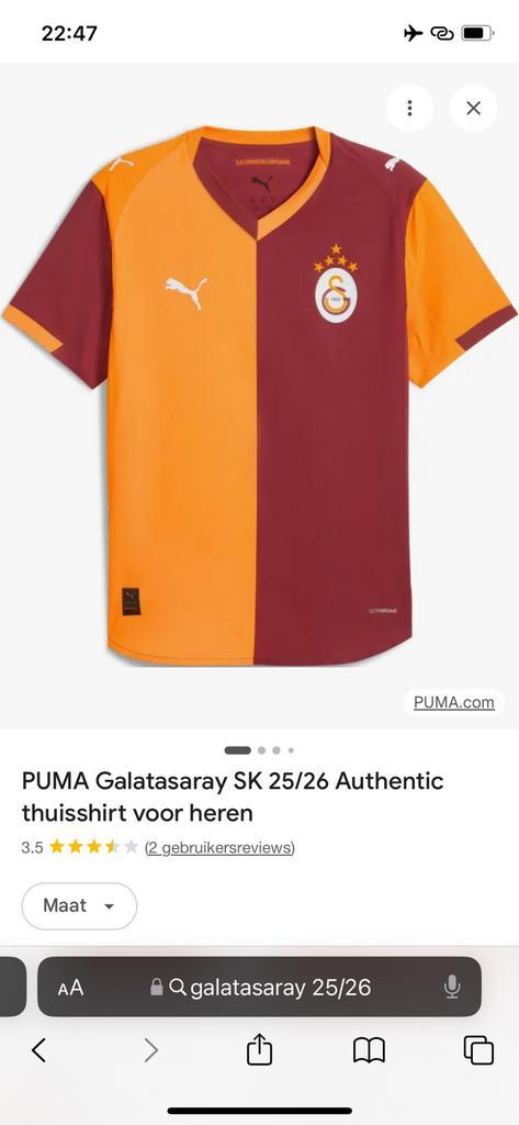 Galatasaray 25/26 thuisshirt, Sport en Fitness, Voetbal, Zo goed als nieuw, Shirt, Maat XS of kleiner, Ophalen of Verzenden