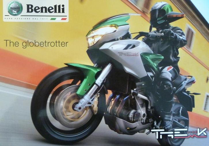 Folder BENELLI Tre 1130 K The globetrotter 2006, Motoren, Handleidingen en Instructieboekjes, Overige merken, Ophalen of Verzenden