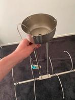 Moderne Zilveren Hanglamp, Ophalen, Gebruikt, Metaal, 50 tot 75 cm