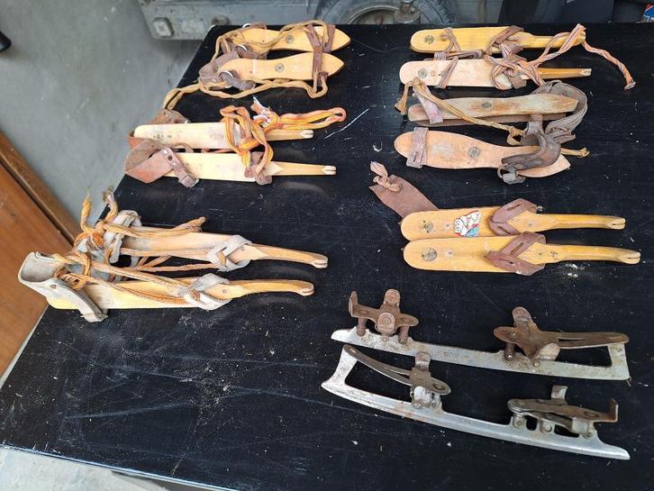 6 paar houten schaatsen , botjes, Sport en Fitness, Schaatsen, Gebruikt, Overige typen, Overige merken, Ophalen of Verzenden