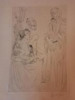 Ets van een Scène met Figuren, Antiek en Kunst, Kunst | Etsen en Gravures, Ophalen of Verzenden