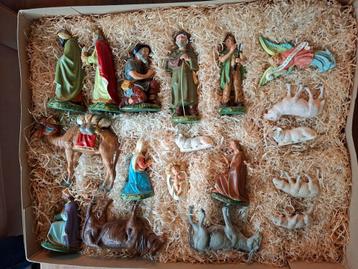 Zeldzaam grote kerstgroep kerststal oude marolin groot kerst beschikbaar voor biedingen