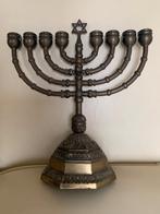 Joodse bronzen of koperen-messing Chanoeka Menora  UK, Ophalen of Verzenden