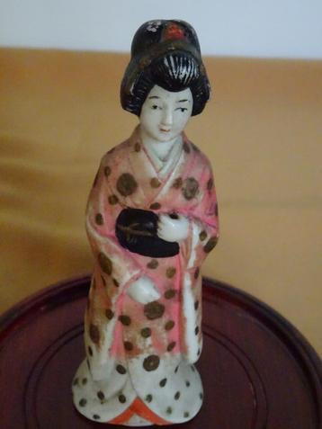 Geisha beeldje Japan aardewerk beeld Geisha wierook houder