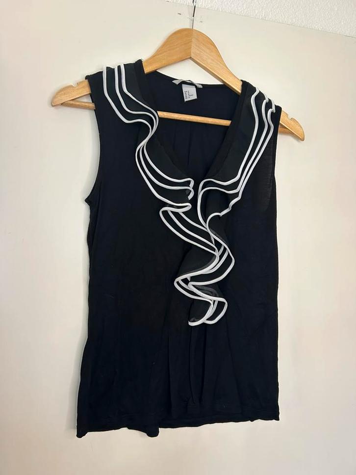 Dames hemdje merk H&M maat 38, Kleding | Dames, Tops, Zo goed als nieuw, Maat 38/40 (M), Zwart, Zonder mouw, Ophalen of Verzenden