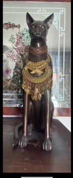 EGYPTISHE BRONZEN KATTEN HANDGEMAAKTE BRONZEN SCULPTUREN, Ophalen, Brons