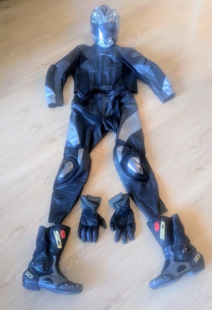 Complete motoruitrusting maat 54 SIDI Shark, Motoren, Kleding | Motorkleding, Ophalen, Tweedehands, Combipak