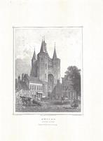ZWOLLE Staalgravure Zwolle - o.a Sassen-Poort, Ophalen of Verzenden