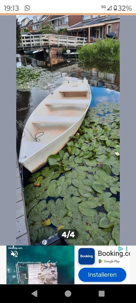 Polyester roeibootje, Watersport en Boten, Kano's, Gebruikt, Overige typen, Drie personen of meer, Met peddels, Ophalen