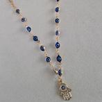 Leuke ketting evil eye blue nazar eye hamsa fatima hand, Overige materialen, Nieuw, Ophalen of Verzenden, Verstelbaar